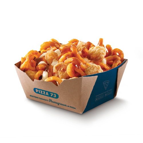Popcorn Chicken Curly Fries Poutine