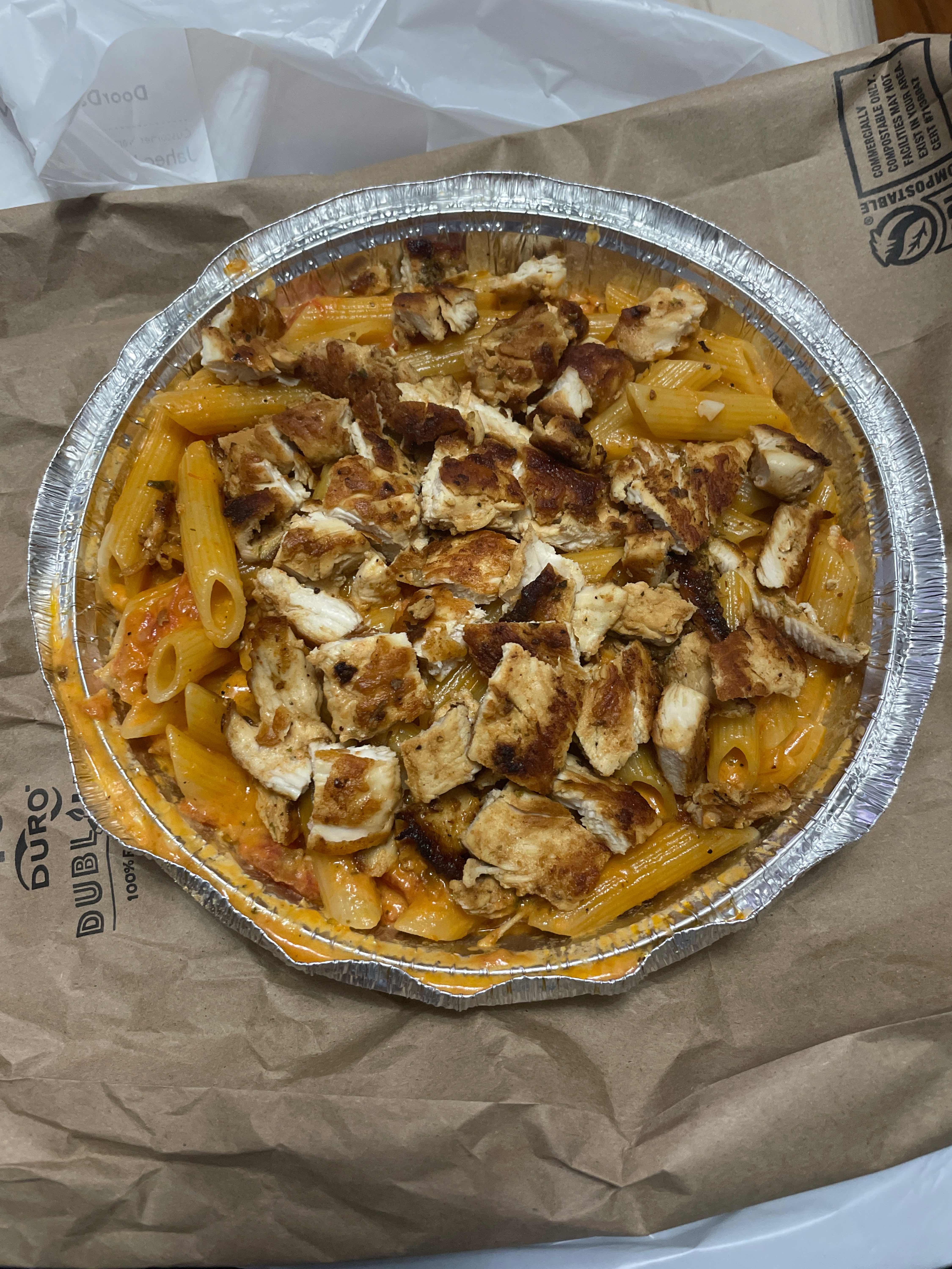 Penne Ala Vodka with Grilled Chicken