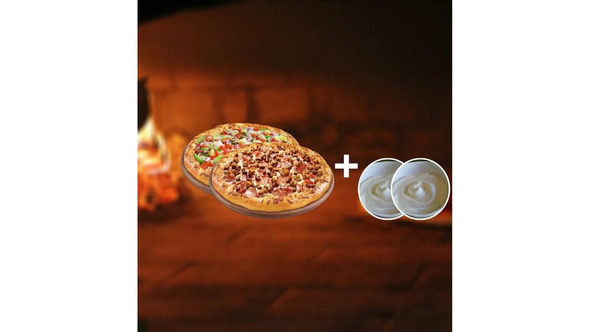 Ofertă 2 pizza + 2 sosuri