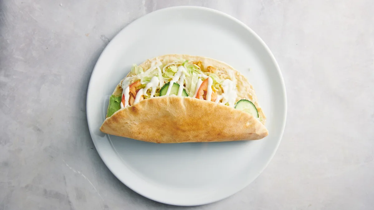 Pizza sandwich kebab
