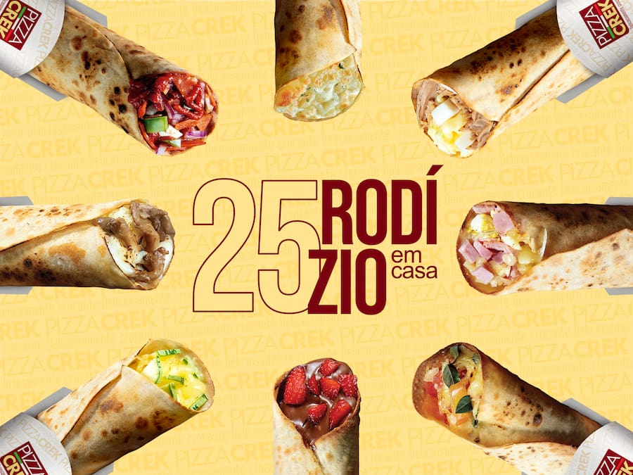 25 Pizzas Crek Refrigerante 2 Litros (Combo para 12 Pessoas)