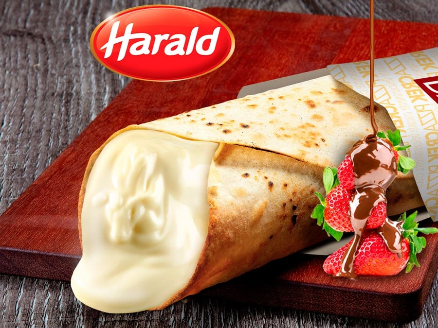 Pizza Crek de Chocolate Branco com Morango