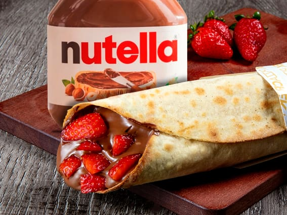 Pizza Crek de Nutella com Morango