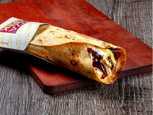 Pizza Crek de Queijo Brie com Geleia de Damasco