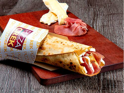 Pizza Crek de Queijo Brie com Presunto Parma