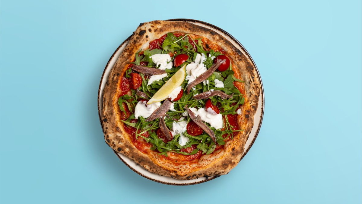 Pizza Sardellen Rucola
