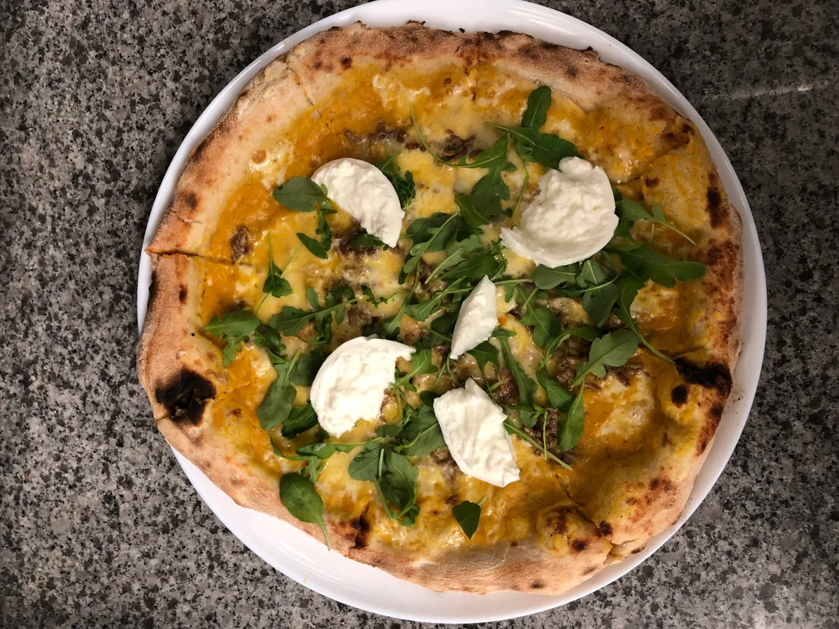 Sütőtök krémes pizza