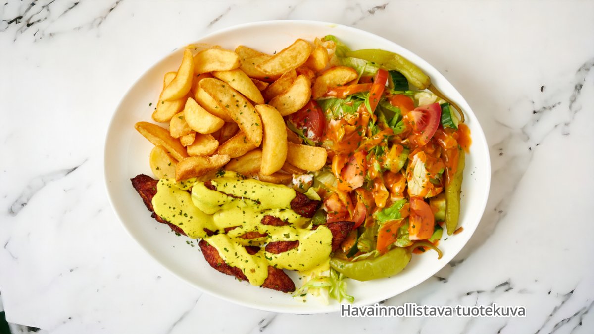 24. Kanaa ja lohkoperunat