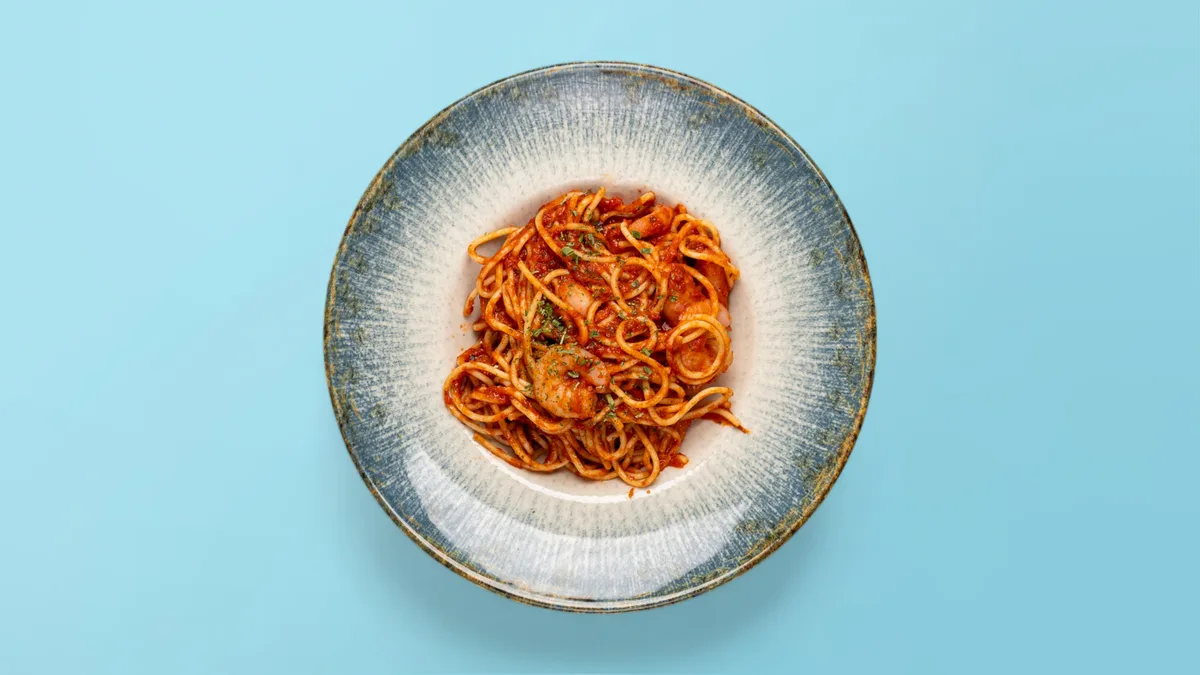 25. Spaghetti mit Garnelen