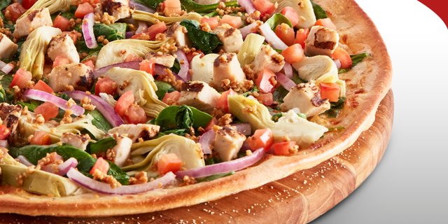 Spinach Garlic Pizza