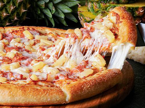 Hawaiian Luau Stuffed Crust Pizza
