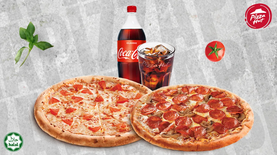 2 Х Pizza 30 sm + 1 L içki 🍕🔥 23%-dək qənaət!