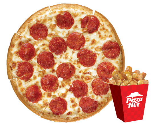 Pizza Gran Hut Grande de Pepperoni + Cheese Poppers