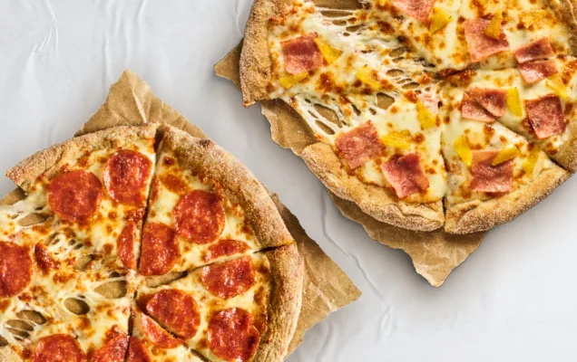 2x střední pizza
