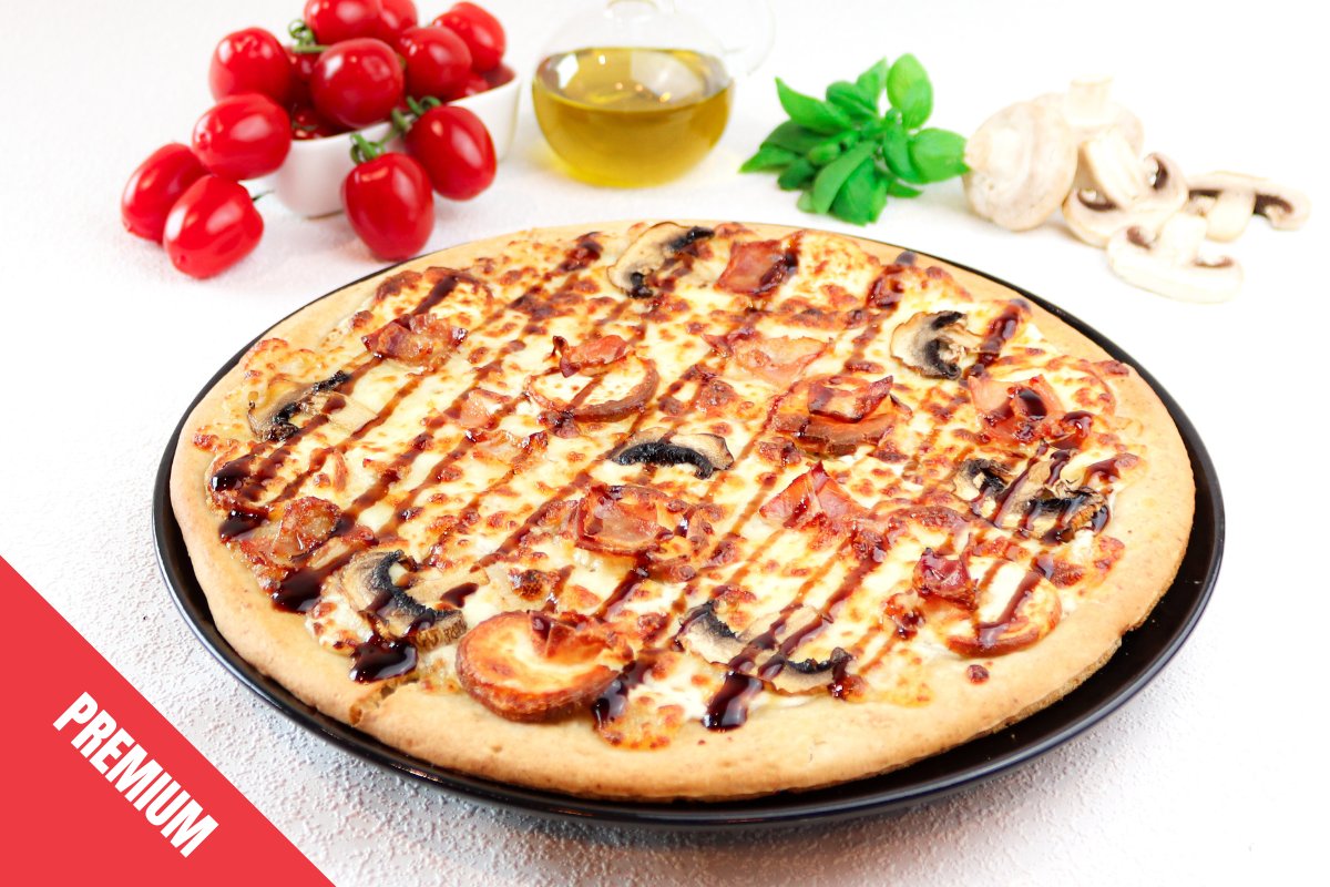Creamy bacon - Gluteeniton pizza