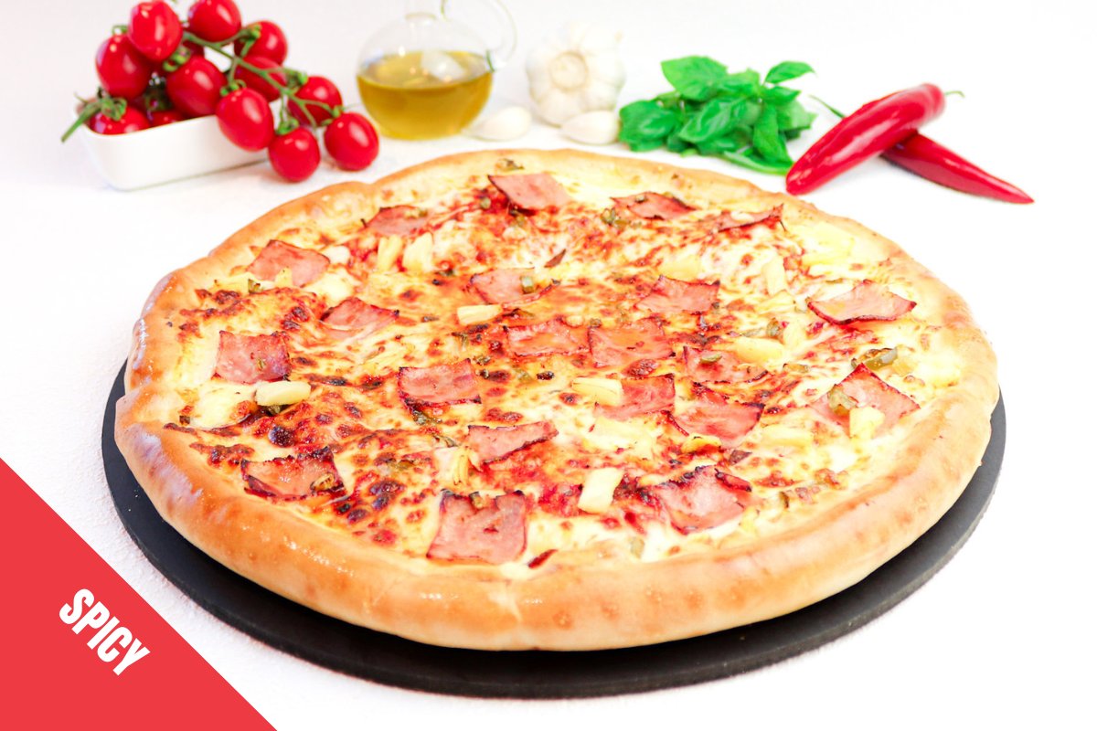 Hot Hawaiian Large Cheesy Crust