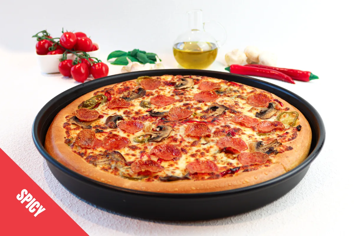 Large Pan Spicy Pepperoni