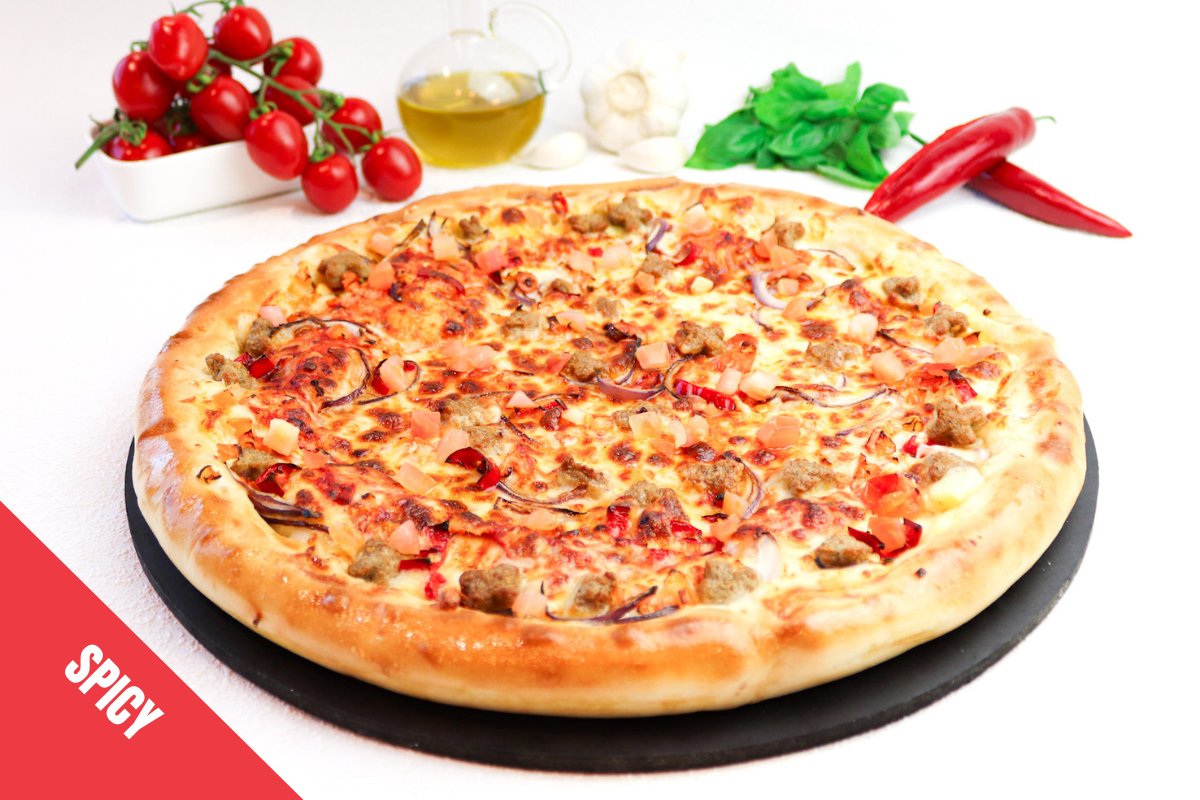 Spicy Hot One Large Cheesy Crust