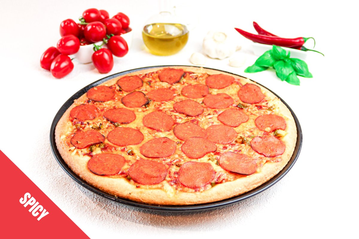 Spicy Vegeroni - Gluteeniton pizza (VE)