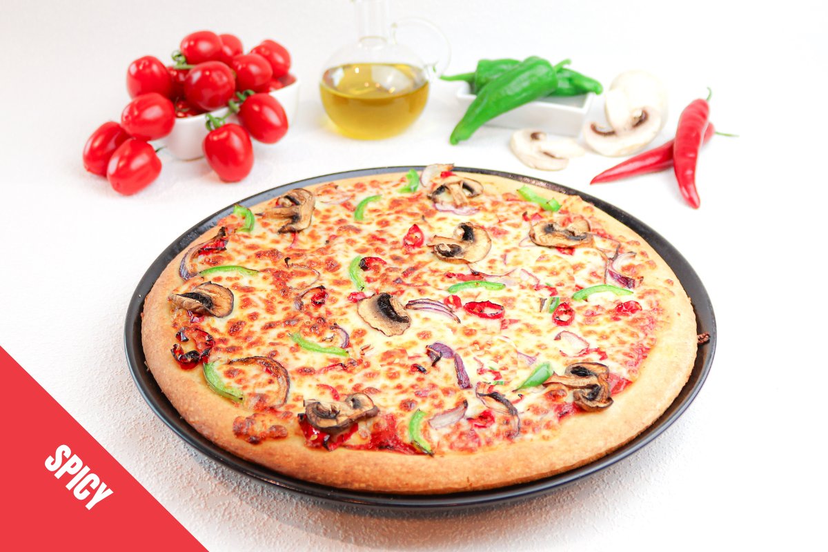 Spicy Vegetarian - Gluteeniton pizza (V)