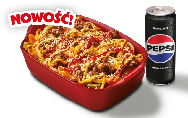 ZAPIEKARON CHEESEBURGER W ZESTAWIE