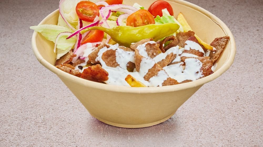 Kebab with fries