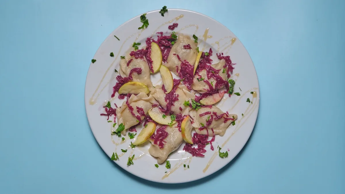 Maultaschen gefüllt mit Entenfleisch