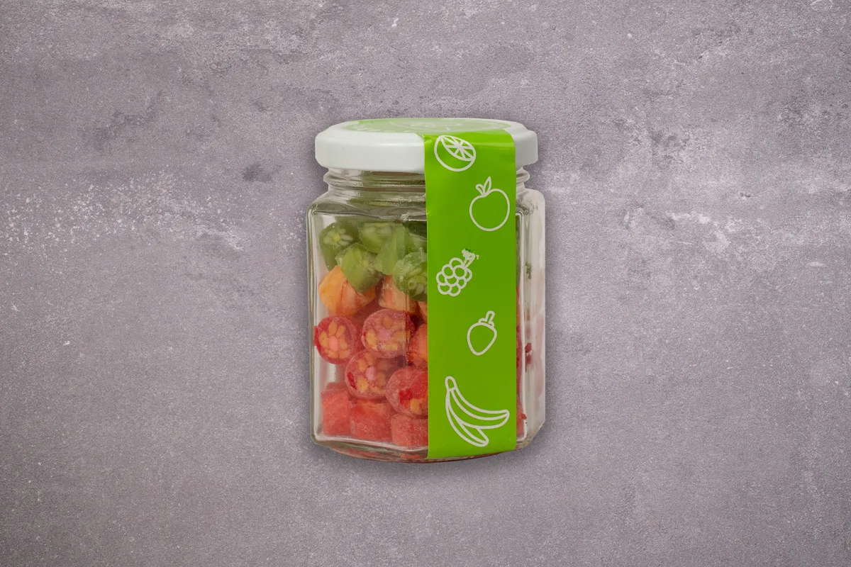 Gyümölcs ízű cukorka- zöld (120g)