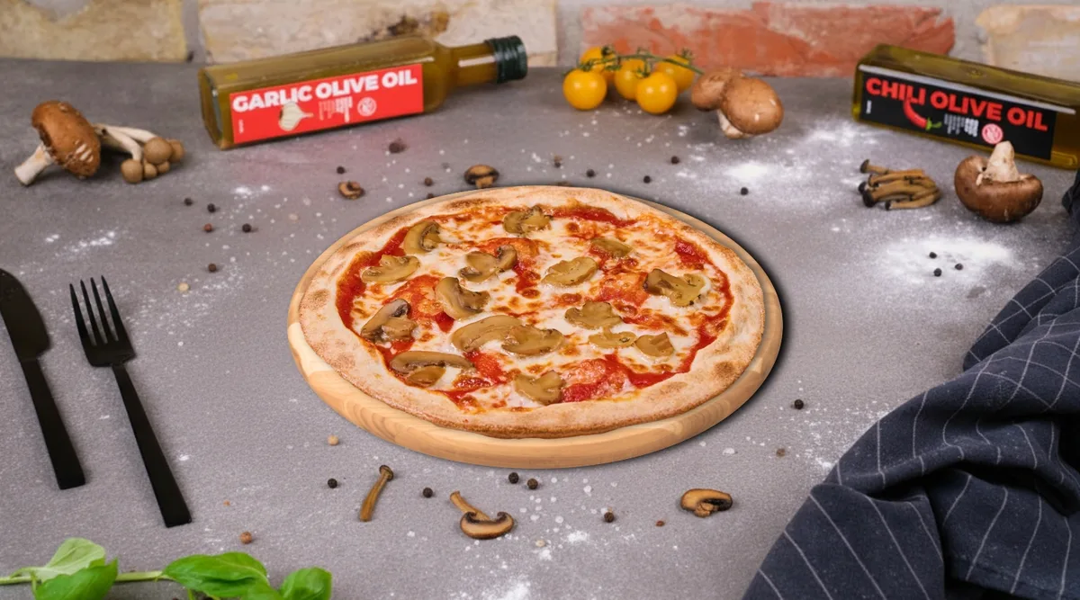 Pizza Funghi (22cm, Vegetáriánus)