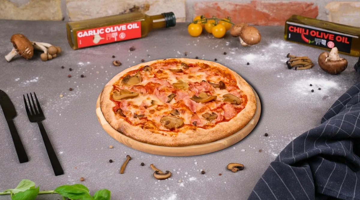 Pizza Prosciutto e Funghi (22cm)