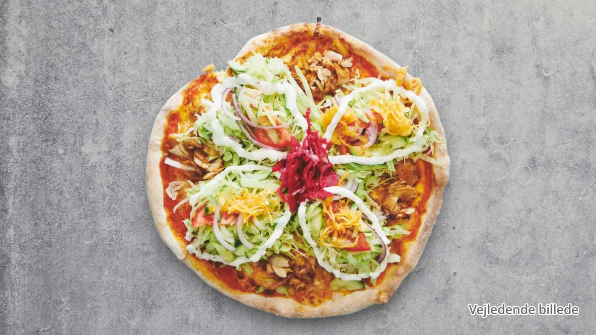 Salatpizza kylling