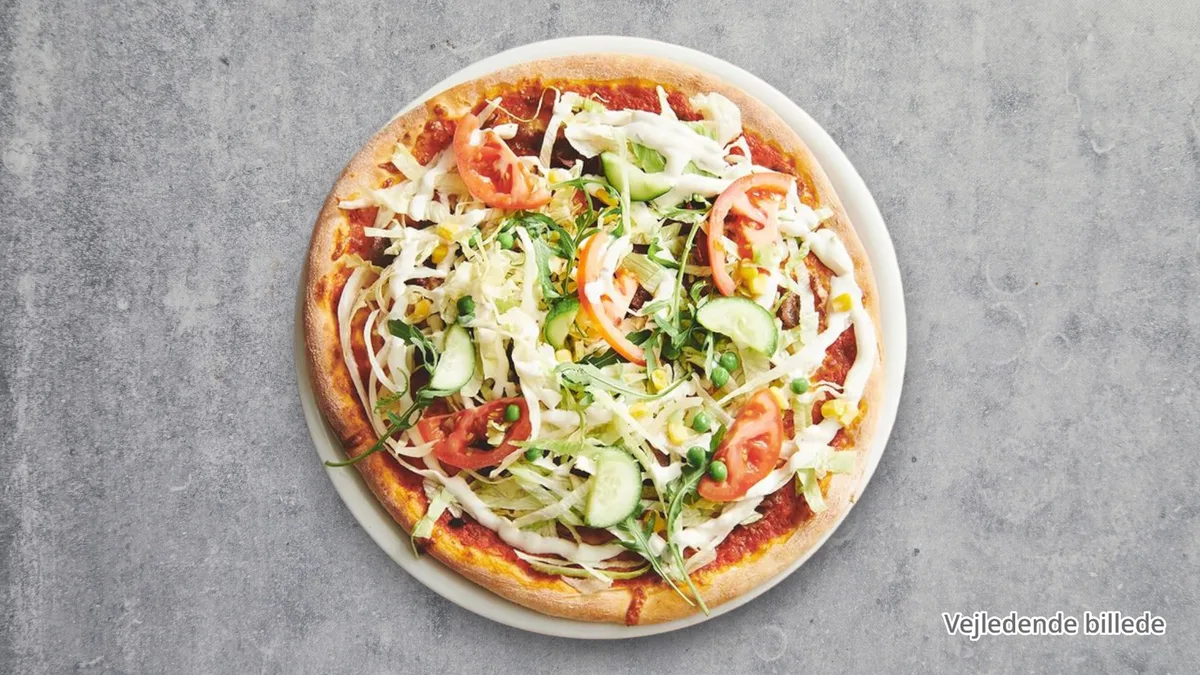Salatpizza pepperoni