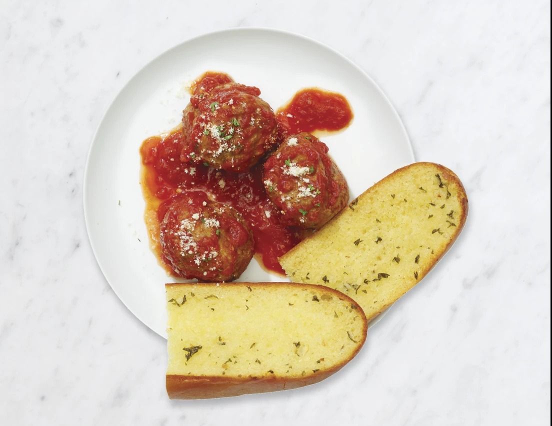 Meatballs and Garlic Bread
