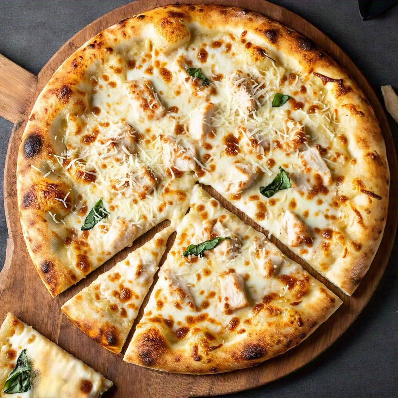 Chicken Alfredo Pizza