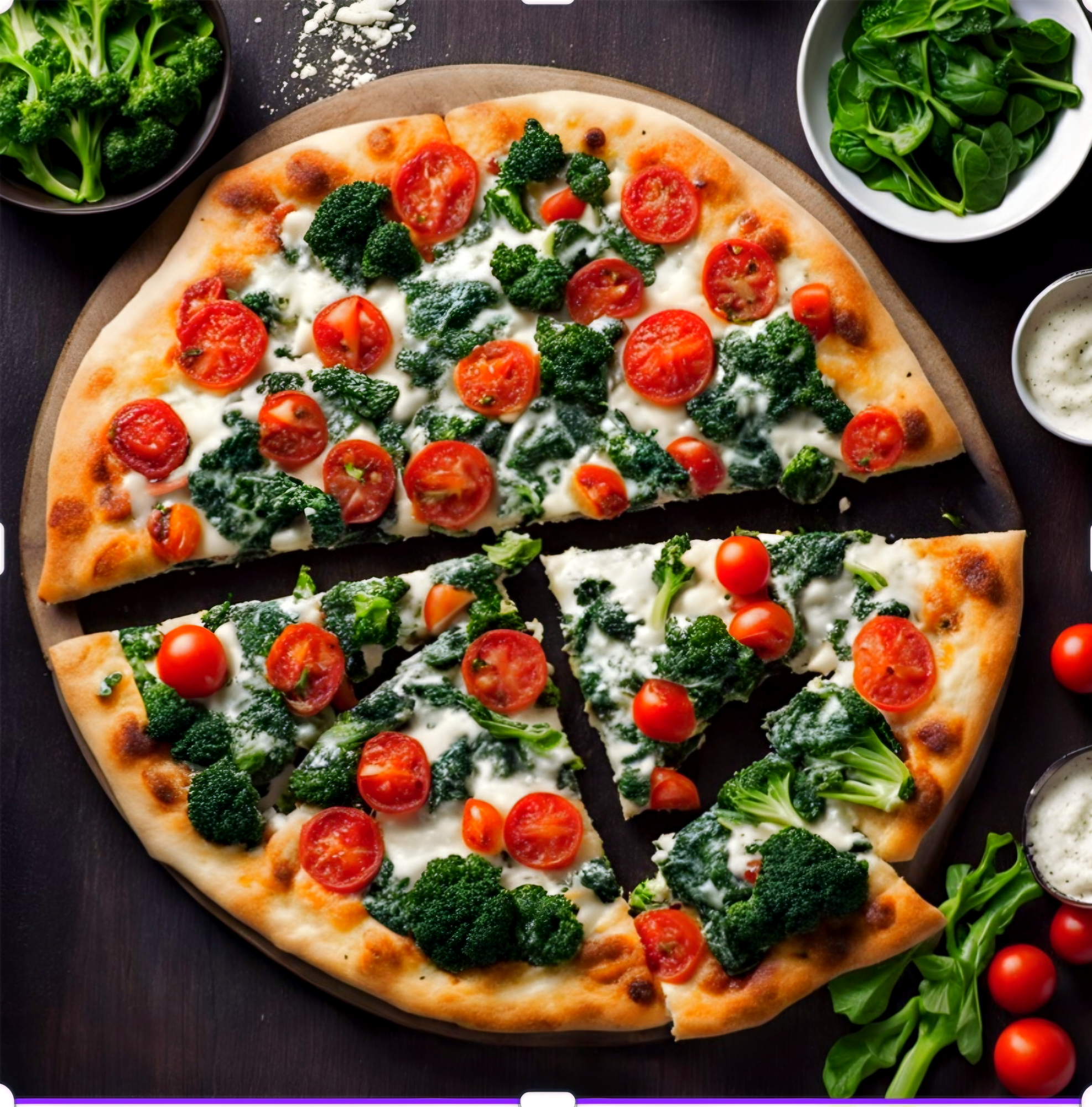 Supreme White Pizza