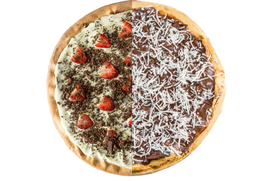 Pizza Doce Meio a Meio - Grande