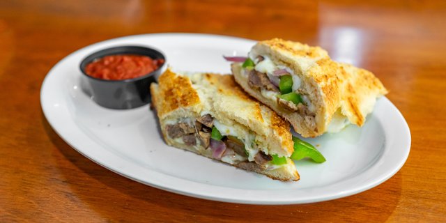 Schteak and Cheese Sandwich