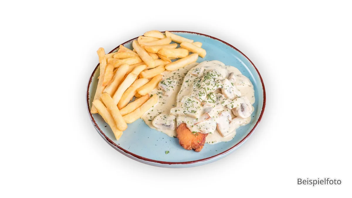 Zwiebel-Champignon-Schnitzel