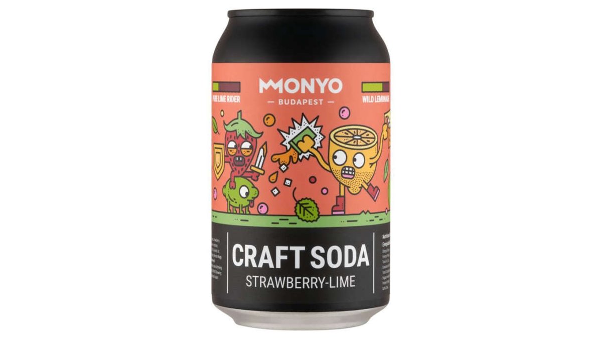 MONYO Craft Soda - Strawberry-Lime - 0.33l
