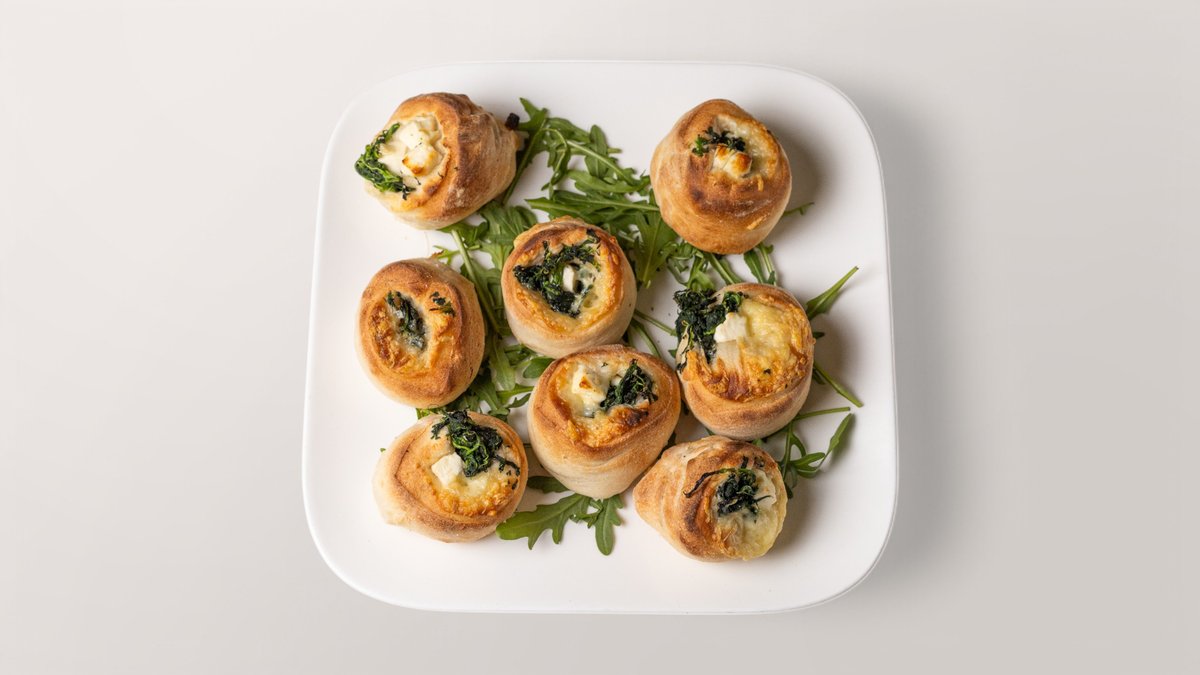 Pizzabrötchen mit Spinat