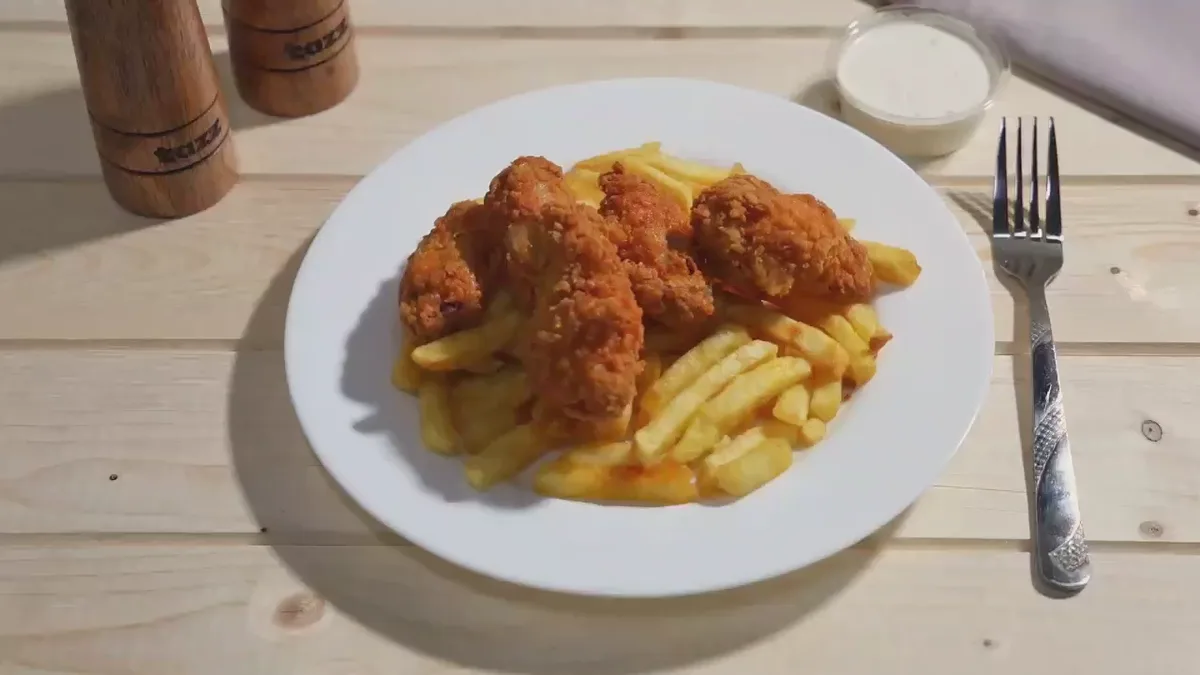 Meniu Crispy aripioare de pui picante + Limonada
