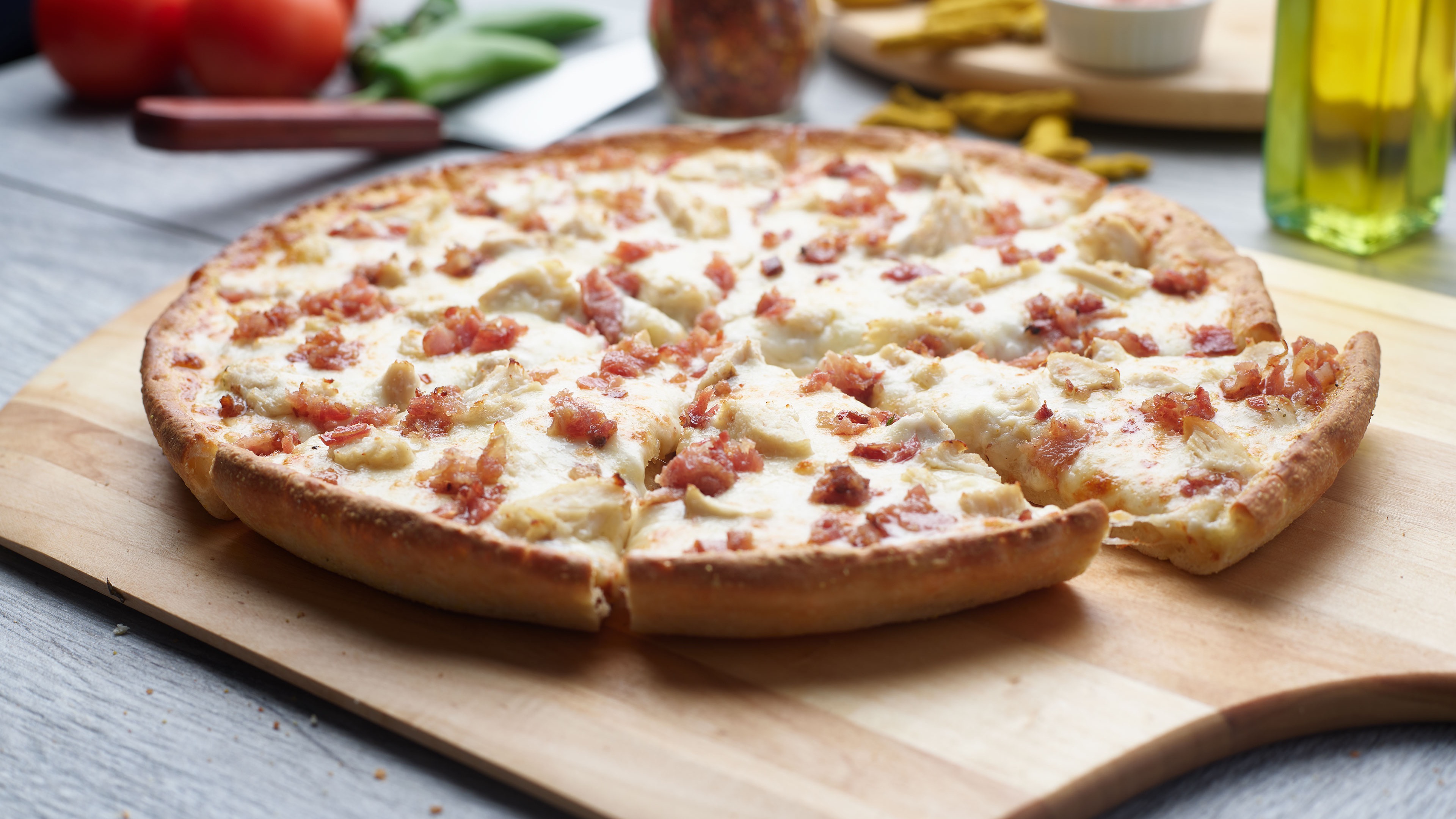 Chicken Bacon Ranch Pizza