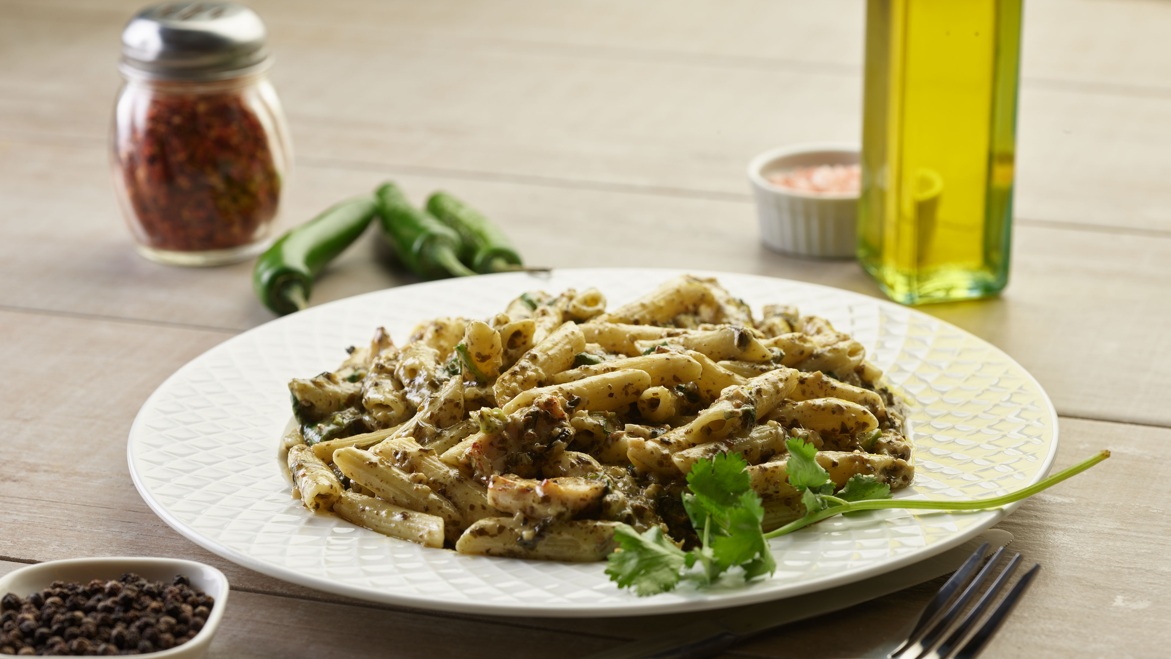 Pesto Chicken Pasta twist