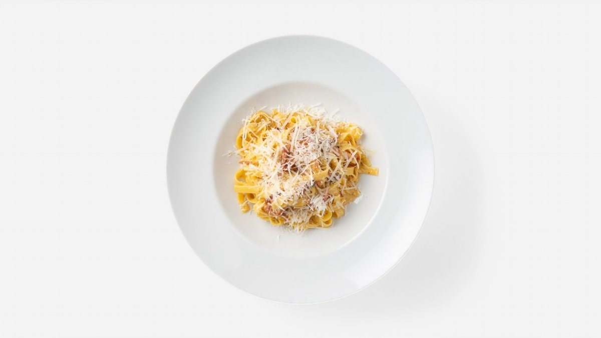 Tagliatelle con pancetta e funghi porcini
