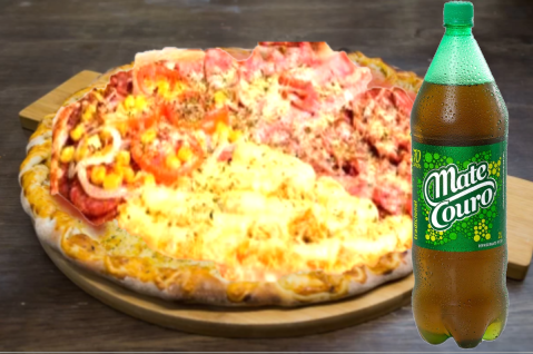 Combo Pizza Gigante 4 Sabores + Refri 1,5 L