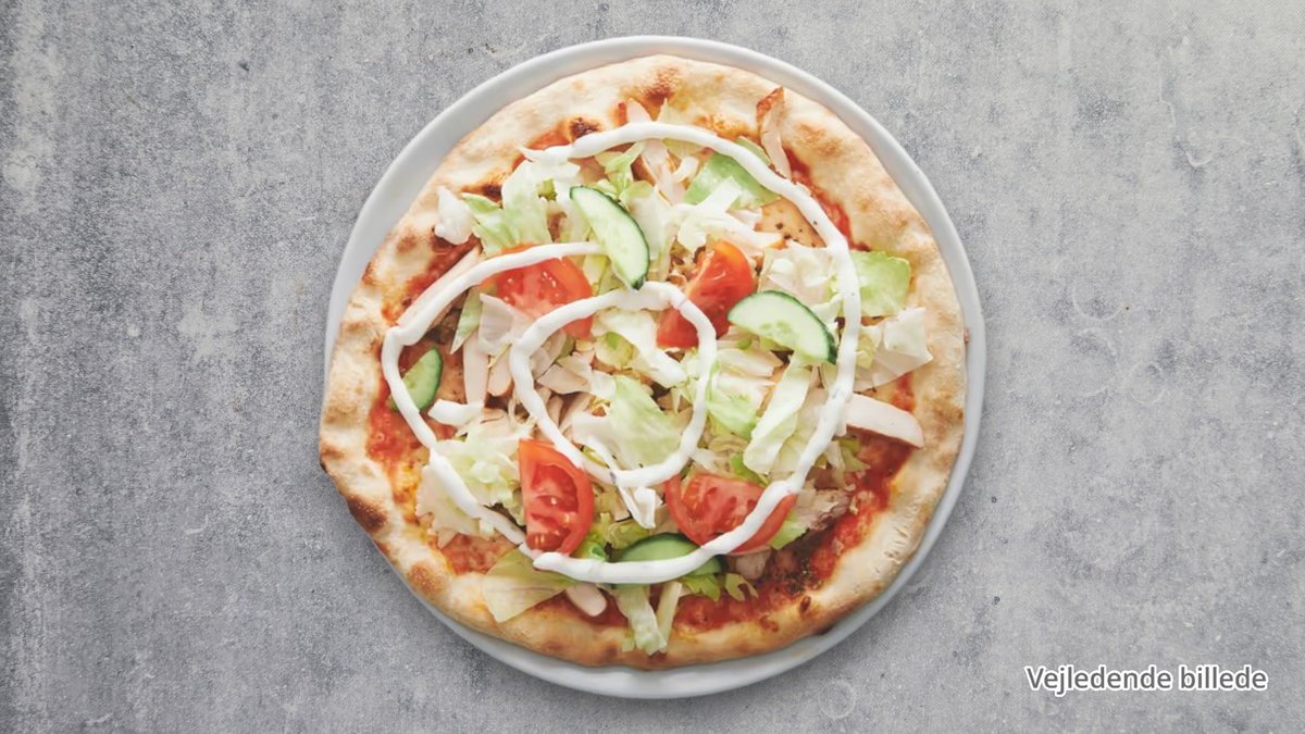 Salatpizza Kylling