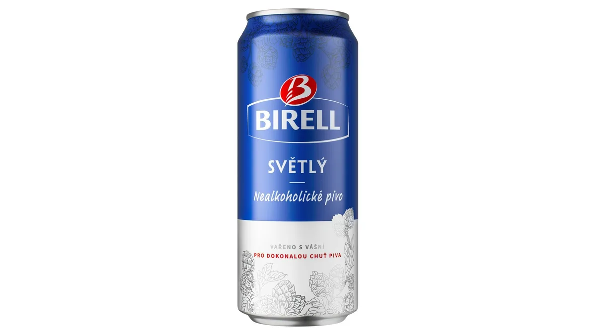 Birell - světlý nealkoholické pivo 0,5 l