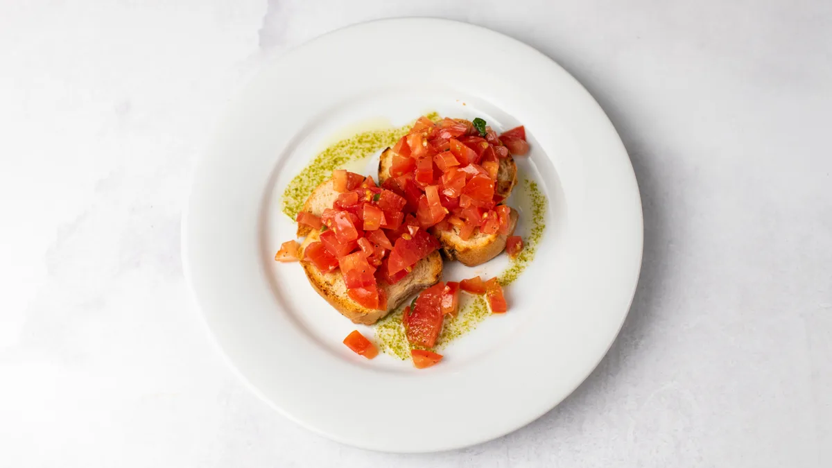 Bruschetta con pomodoro al forno