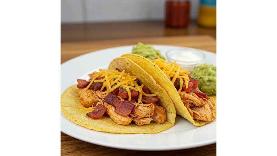 Tacos cu Pui, Bacon si Cartofi prajiti
