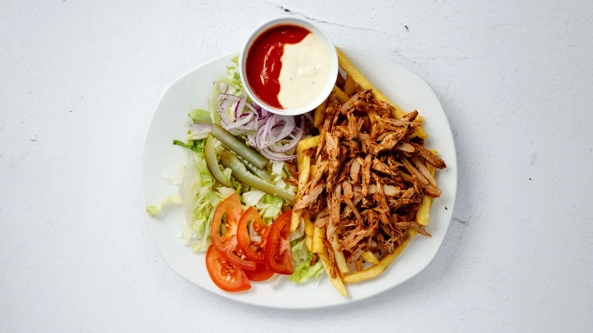 Kycklingtallrik med Pommes Frites